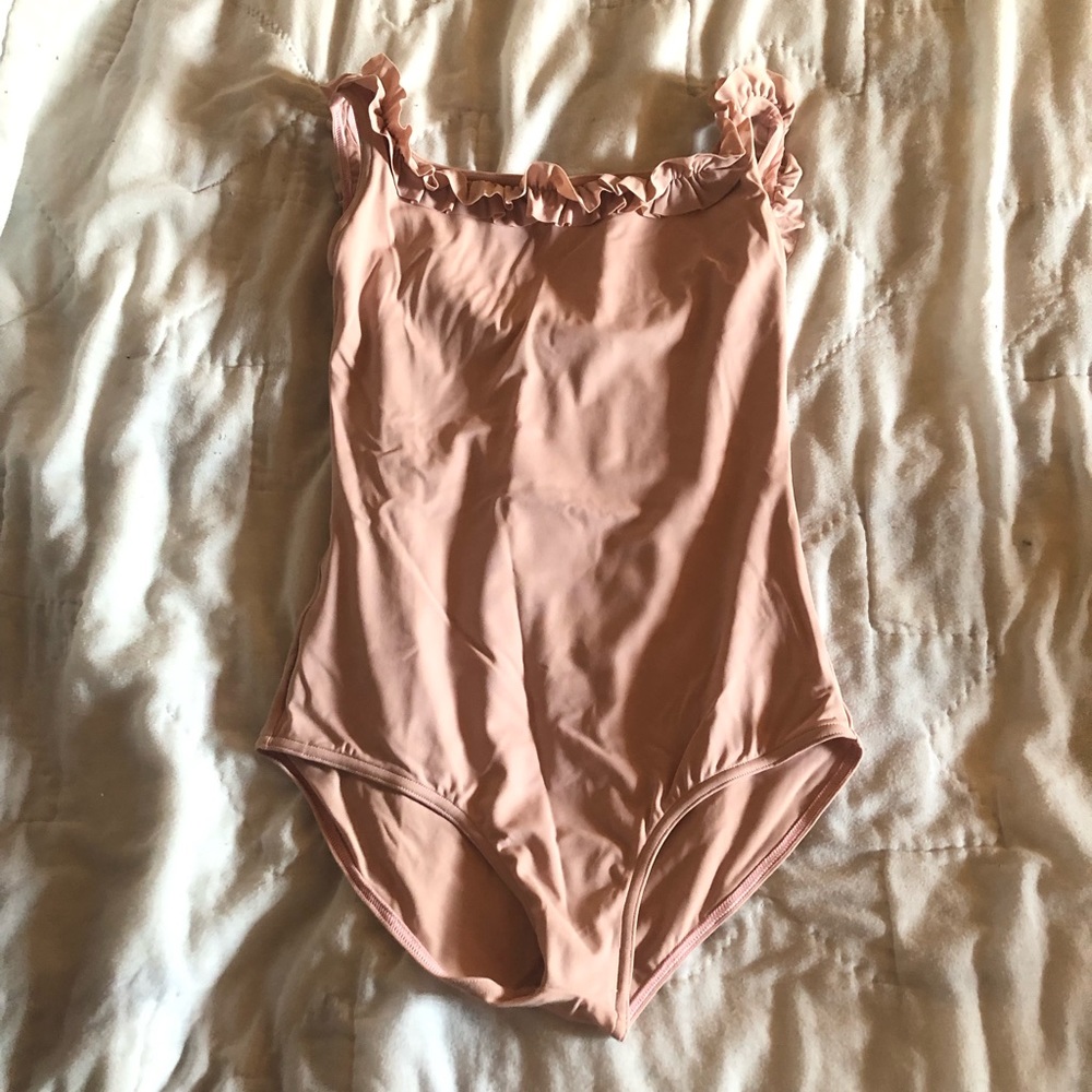 XiaoXiao Pink Ruffle Leotard